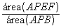 rea(APEF) / rea(APB)